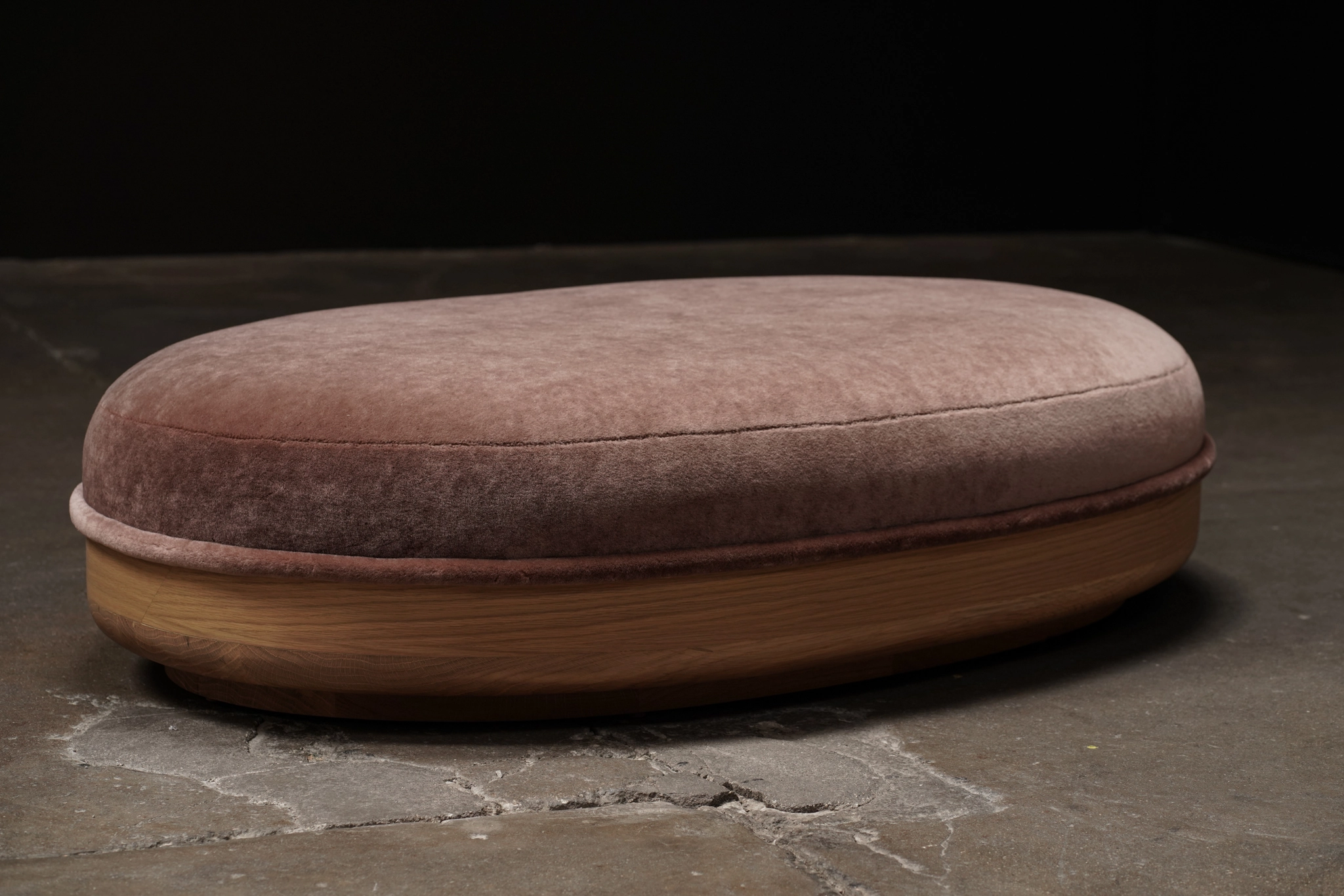 Nido Ottoman in Mohair, by Studio Balestra