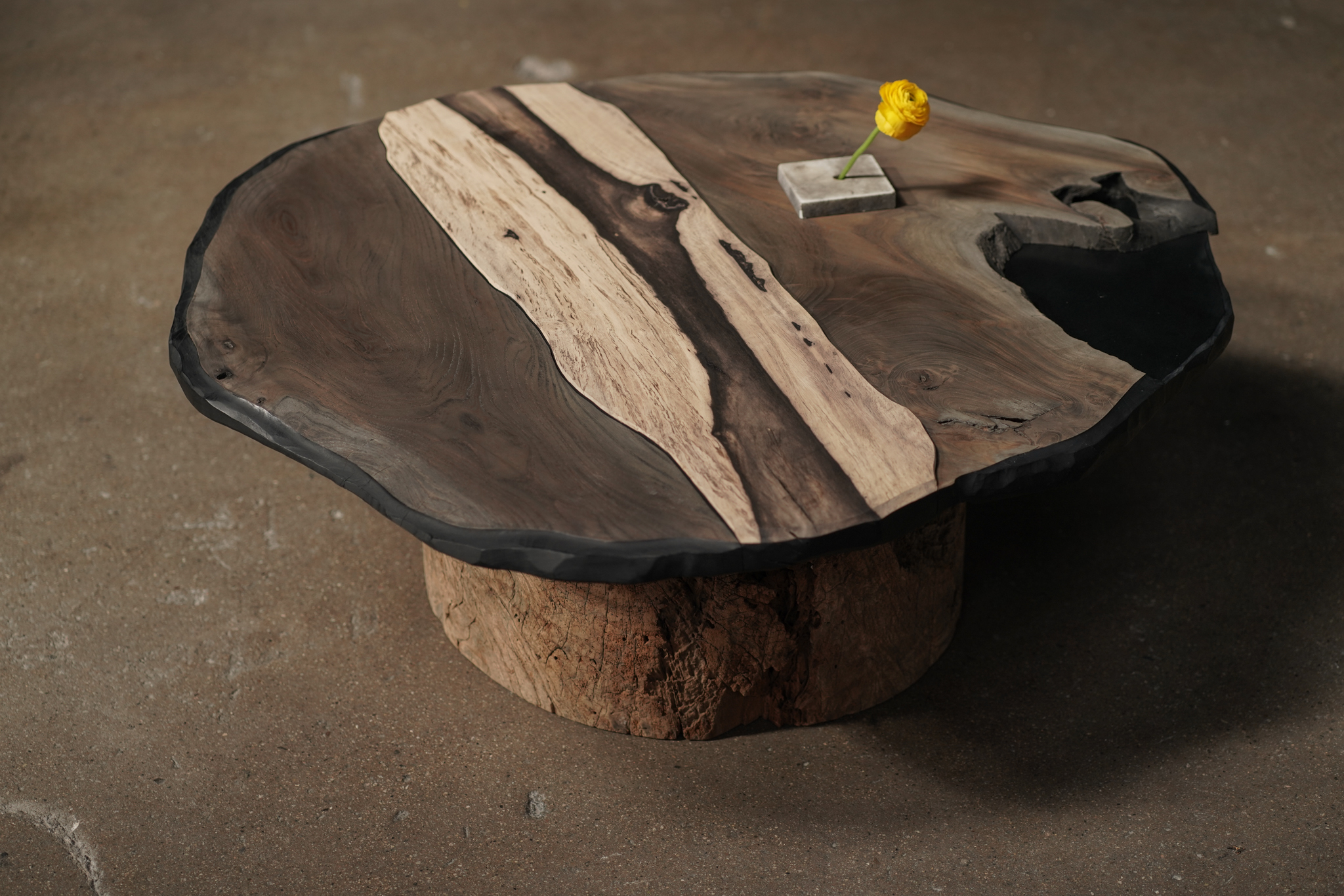 Organic Round Two Tone Coffee Table