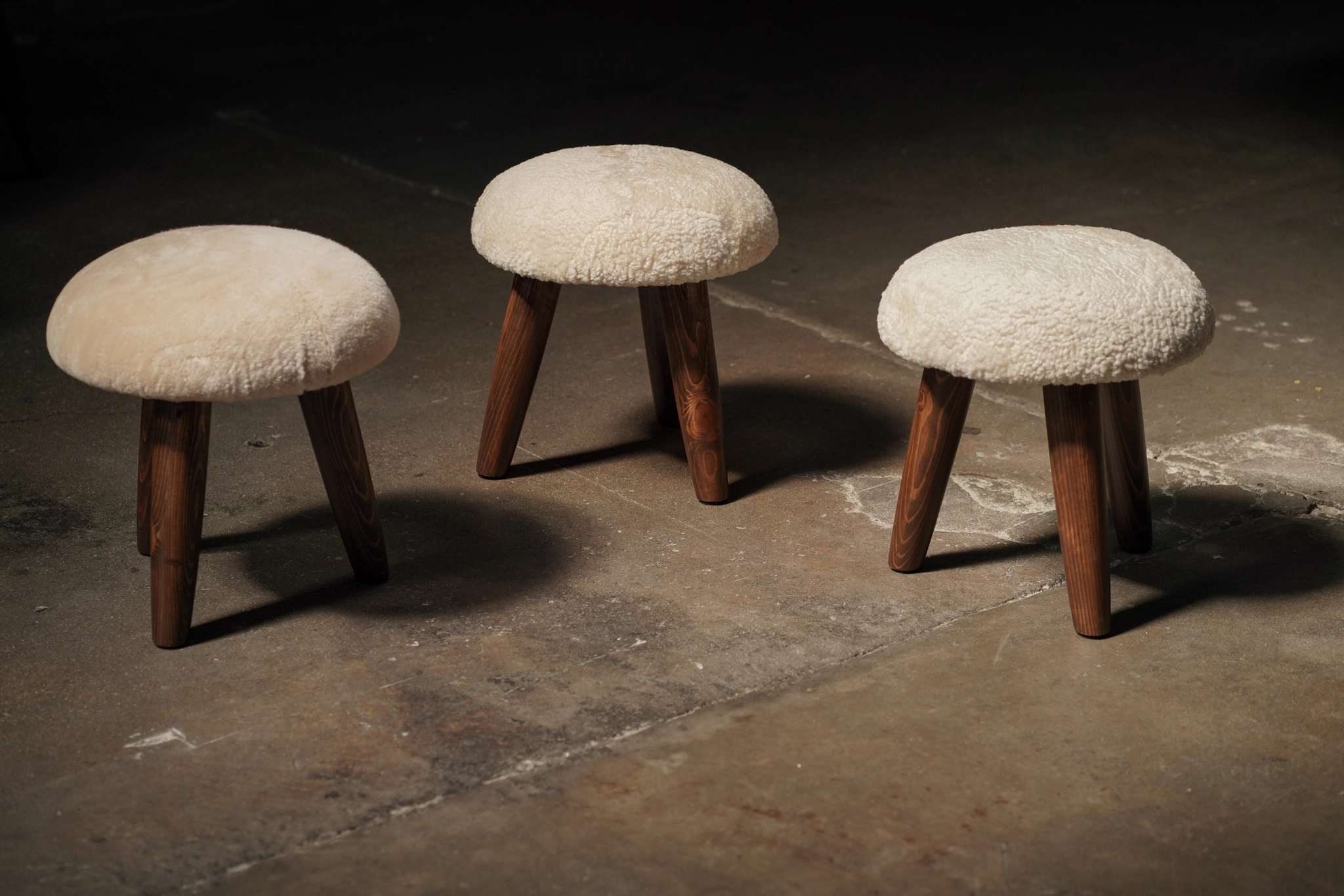 Mittsu Shearling Stool, by Studio Balestra