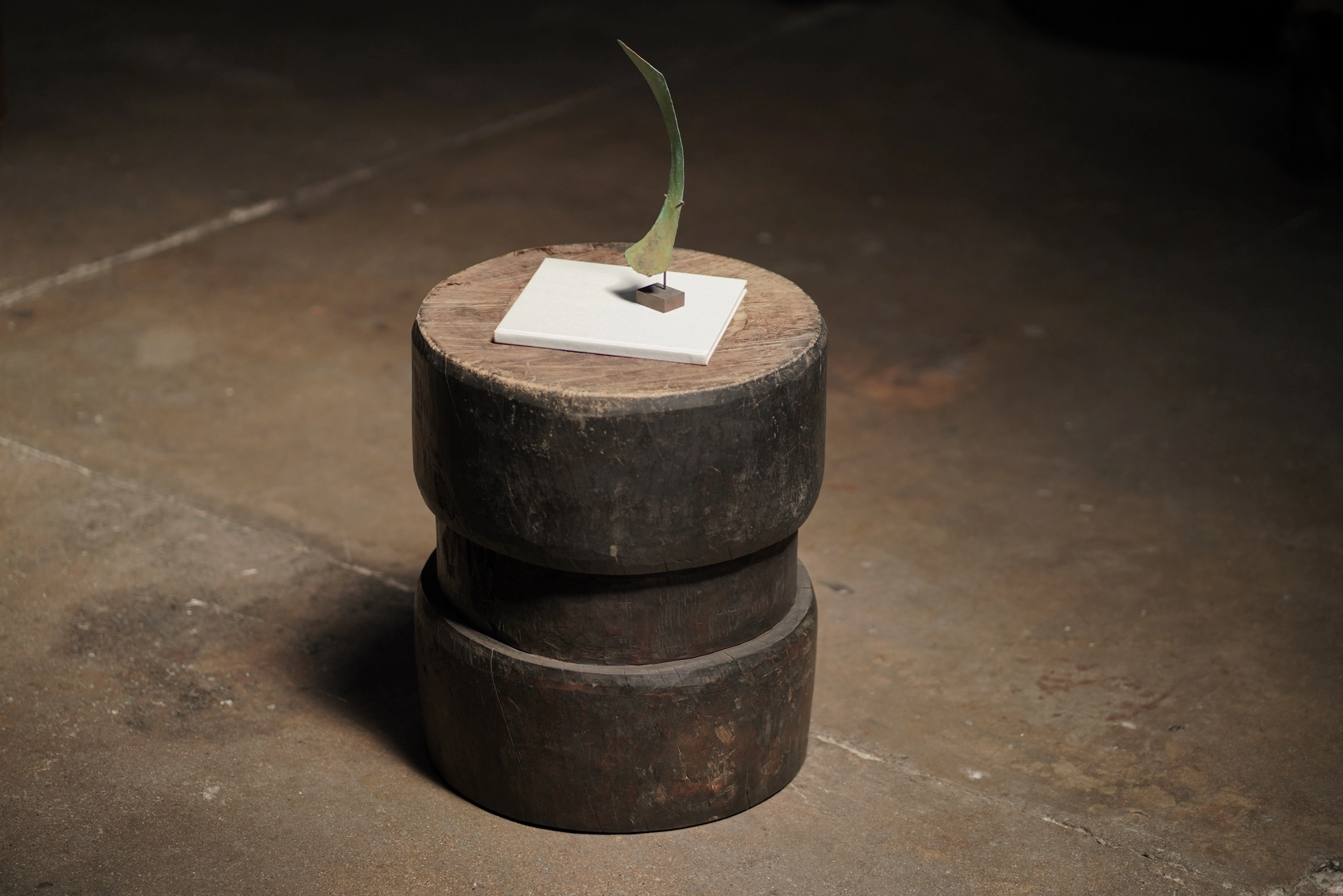 Carved Black Side Table