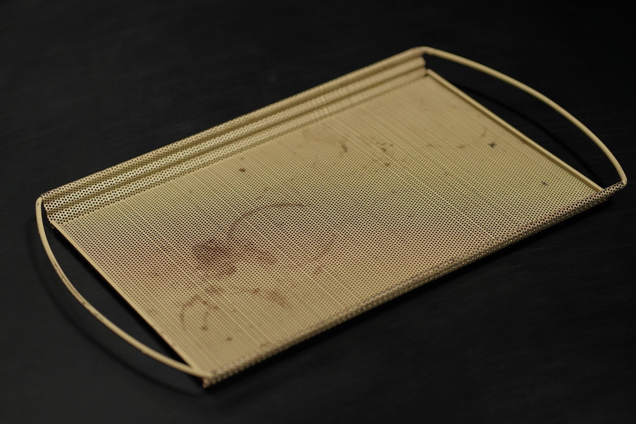 Perforated Metal Tray, Flax