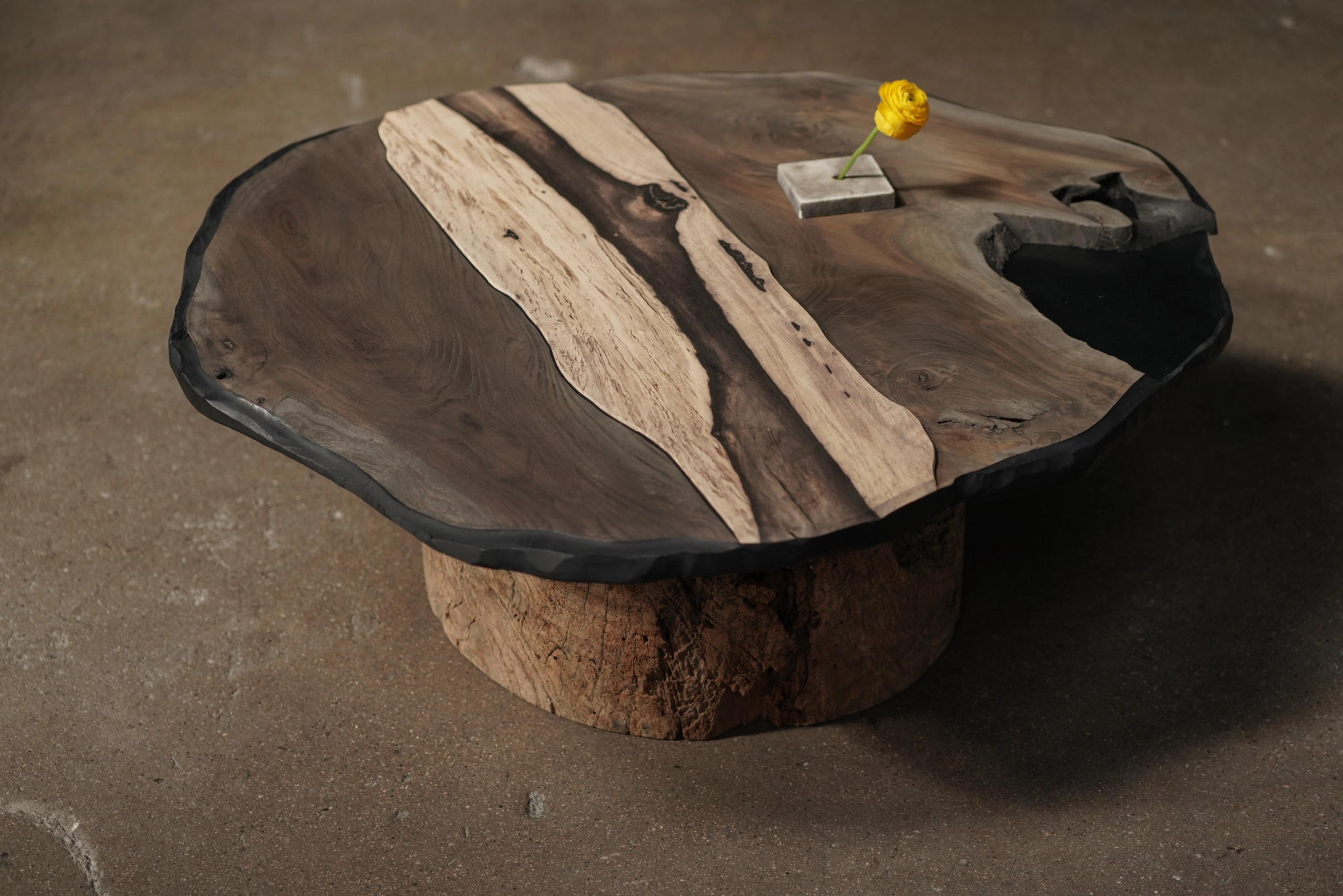 Organic Round Two Tone Coffee Table
