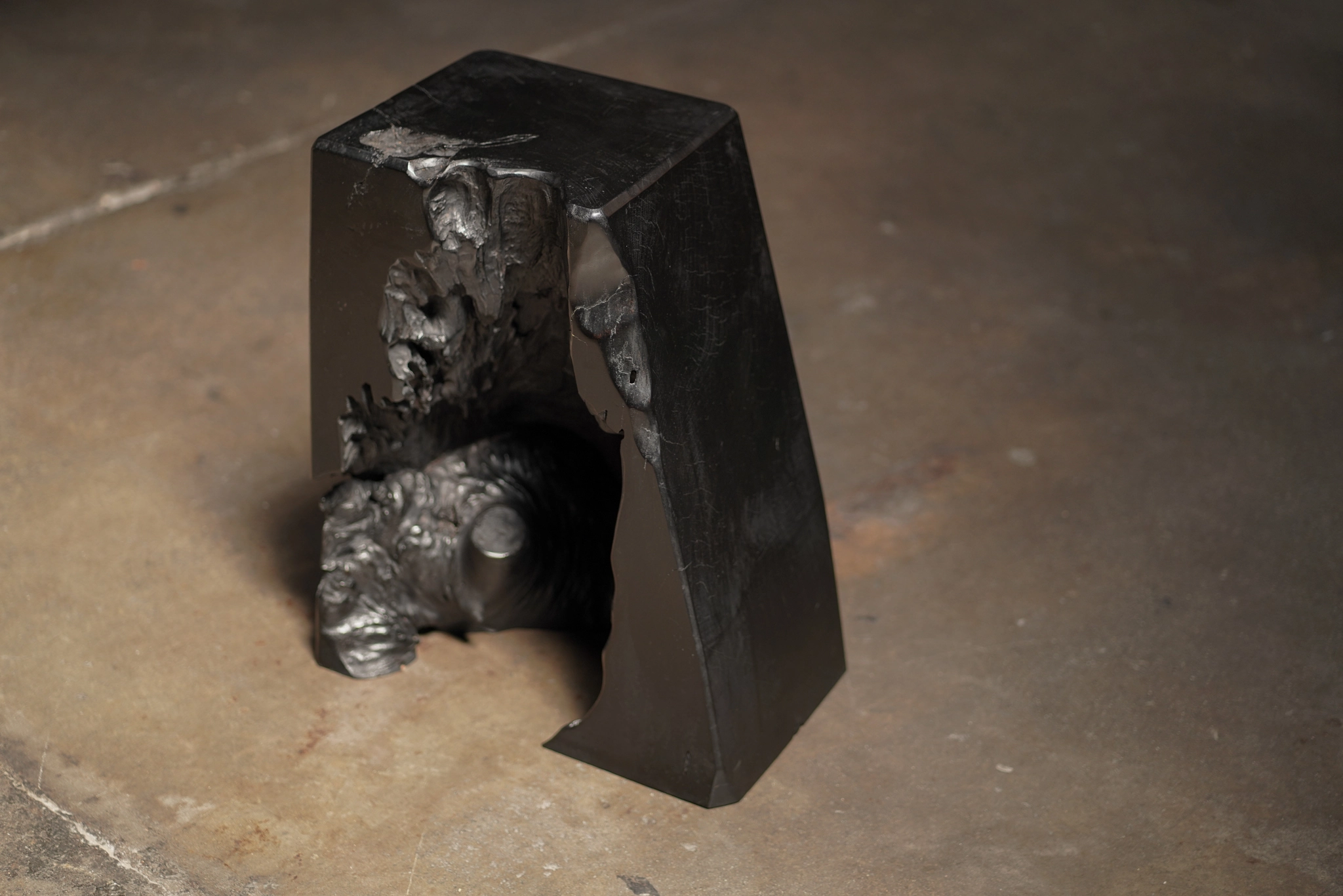 Organic Noir Cube Table