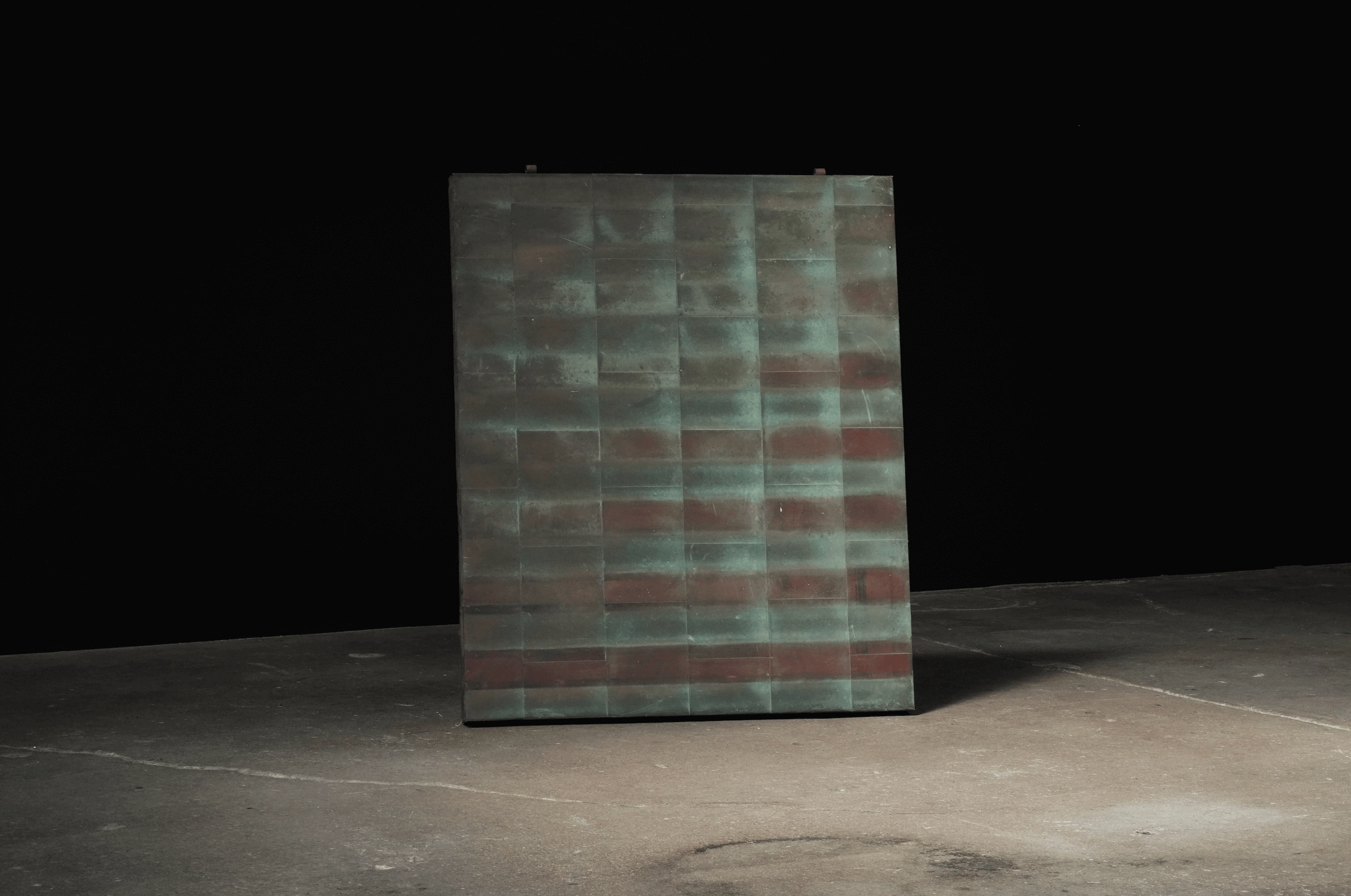 Woven Metal Door with Patina