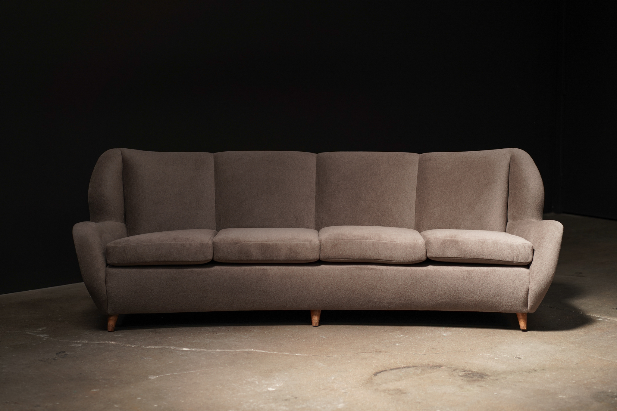 Italian Four Seat Sofa, Alpaca