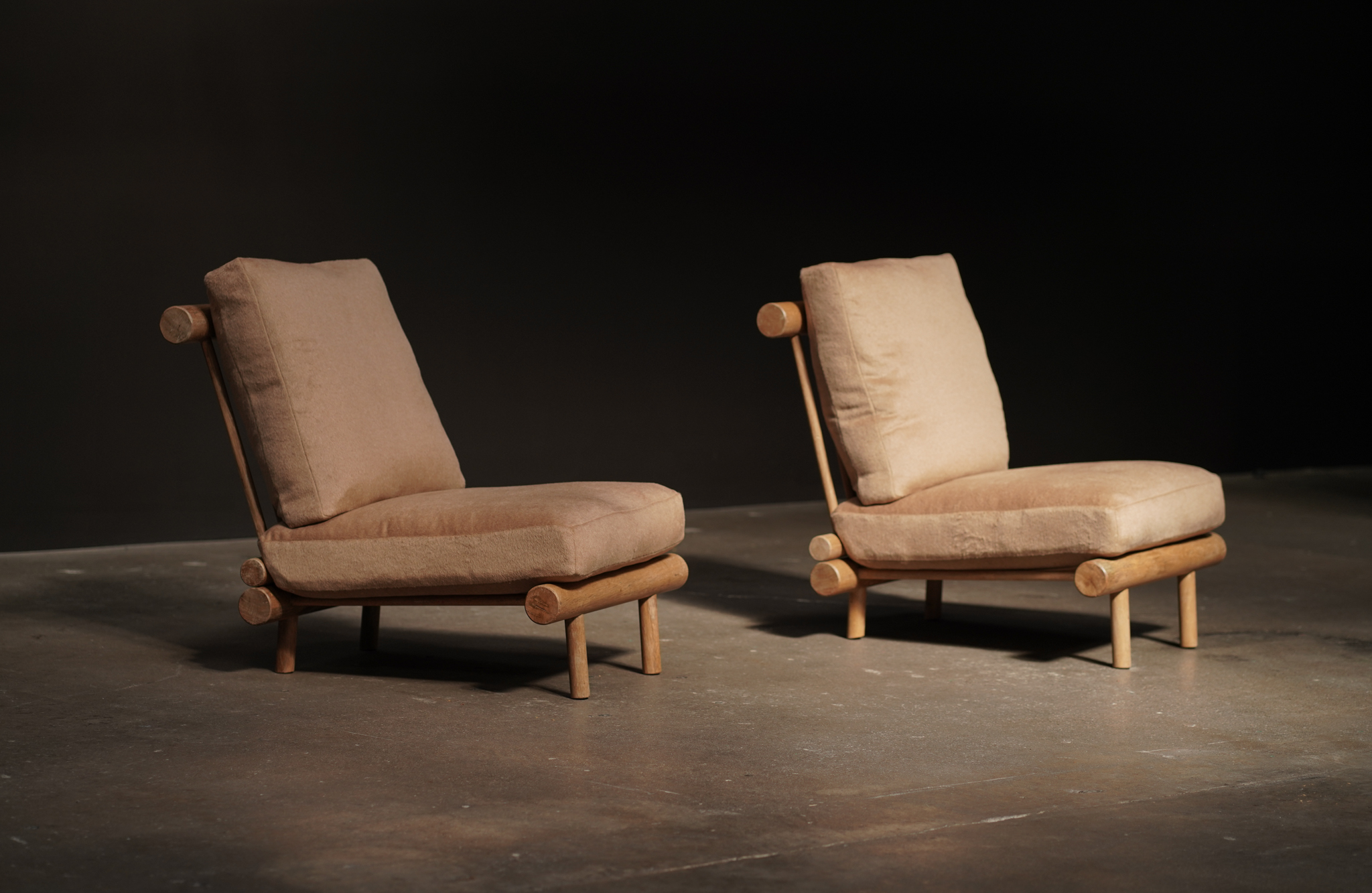 Charlotte Perriand La Cachette Chairs, Pair	  