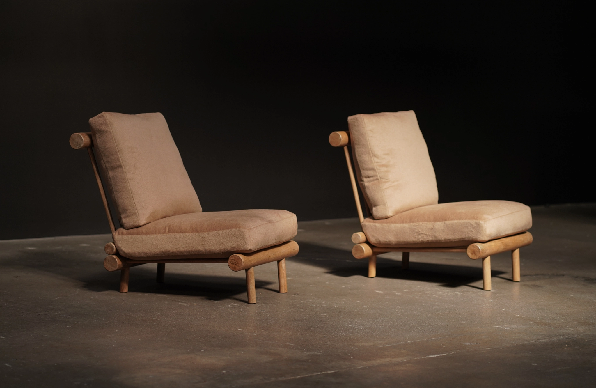 Charlotte Perriand La Cachette Chairs, Pair	  