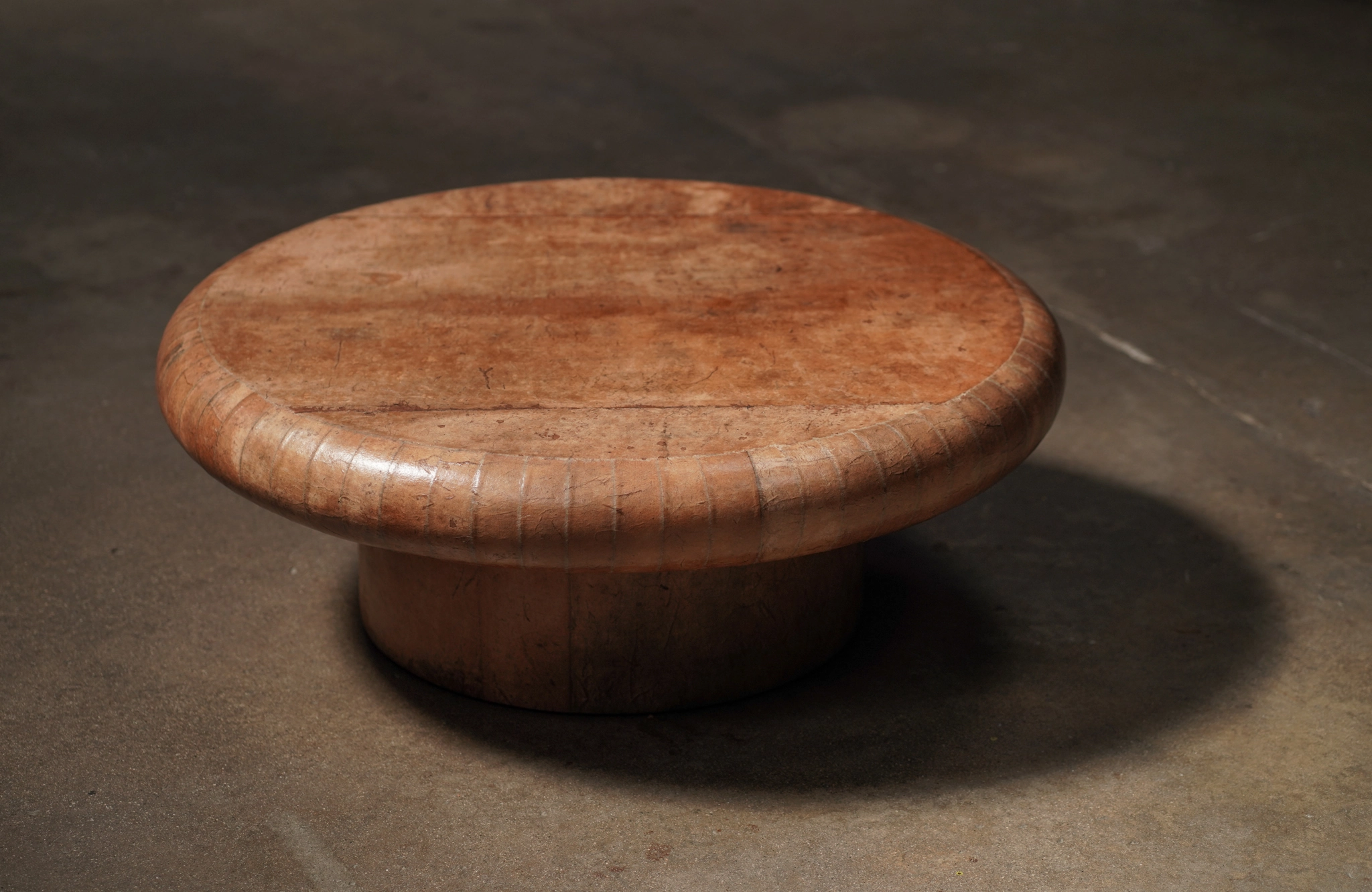 Round Paper Coffee Table, Mocha, by Studio Balestra