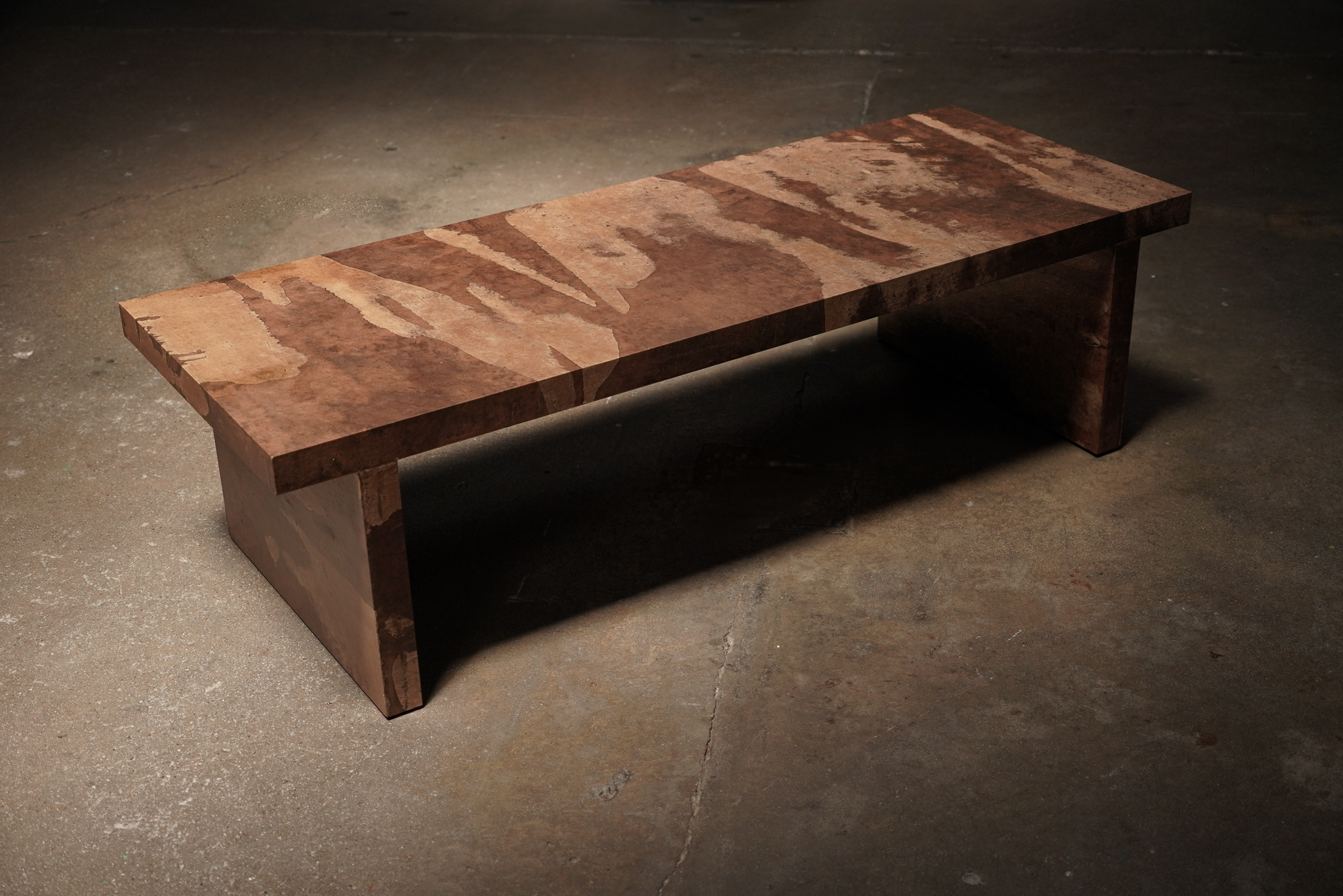 Rectangular Paper Coffee Table, Mocha, by Studio Balestra