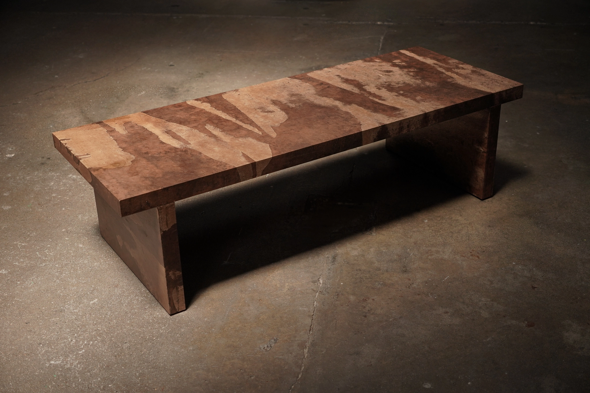 Rectangular Paper Coffee Table, Mocha, by Studio Balestra
