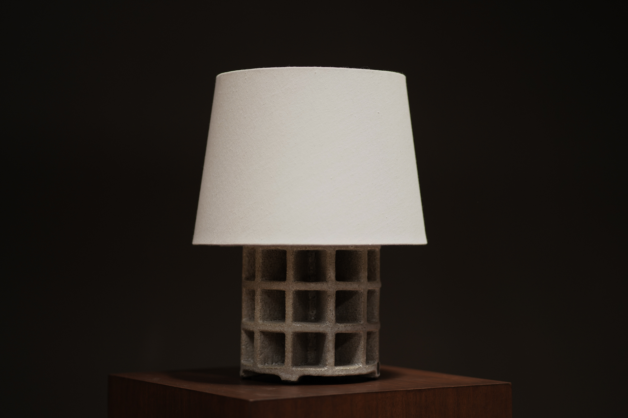 Grid Lamp Round, Lichen