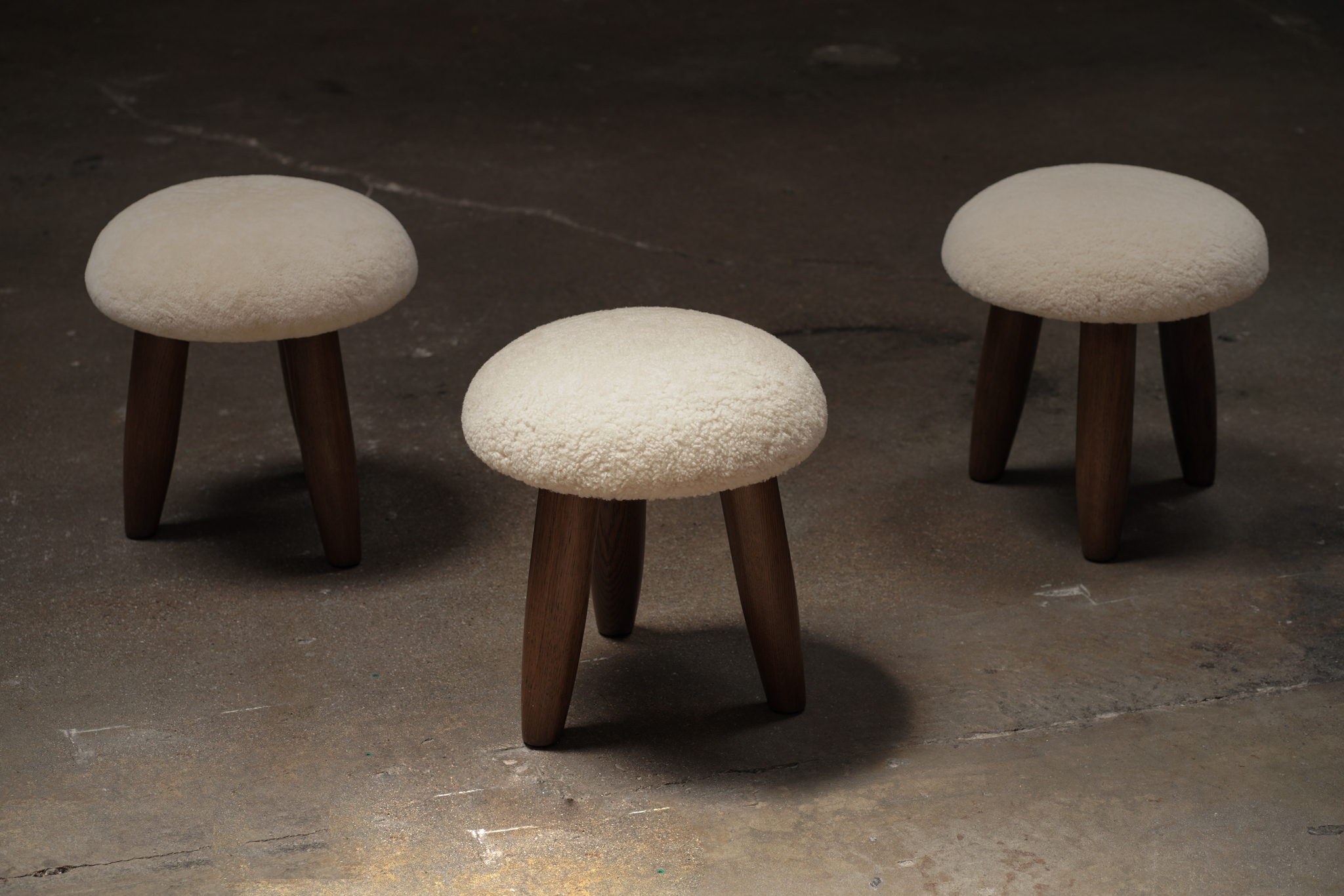 Mittsu Shearling Stool, by Studio Balestra