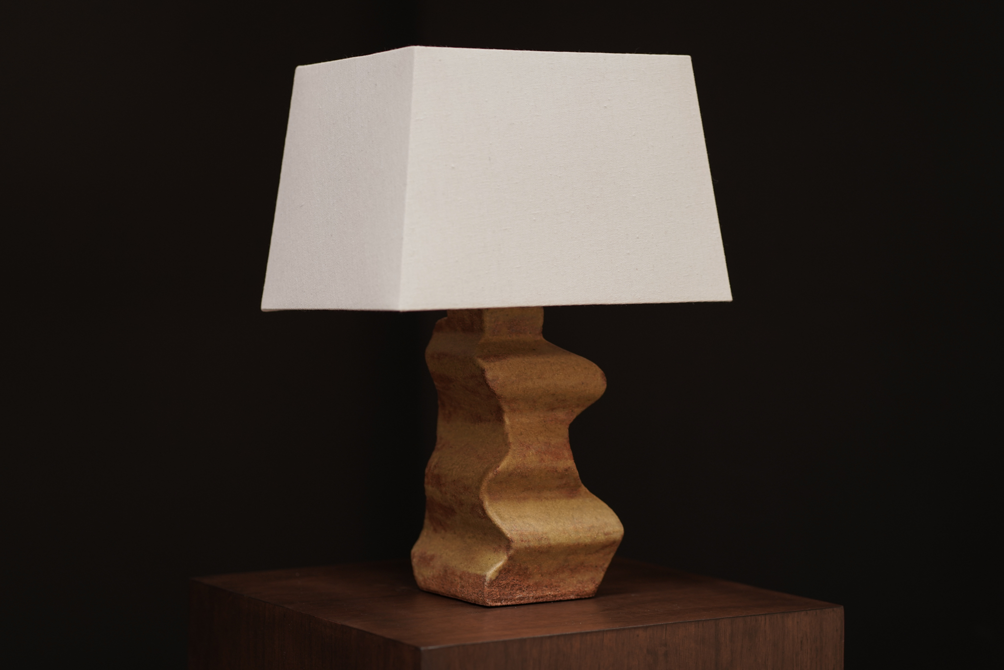 Greenish Mustard Wave Lamp