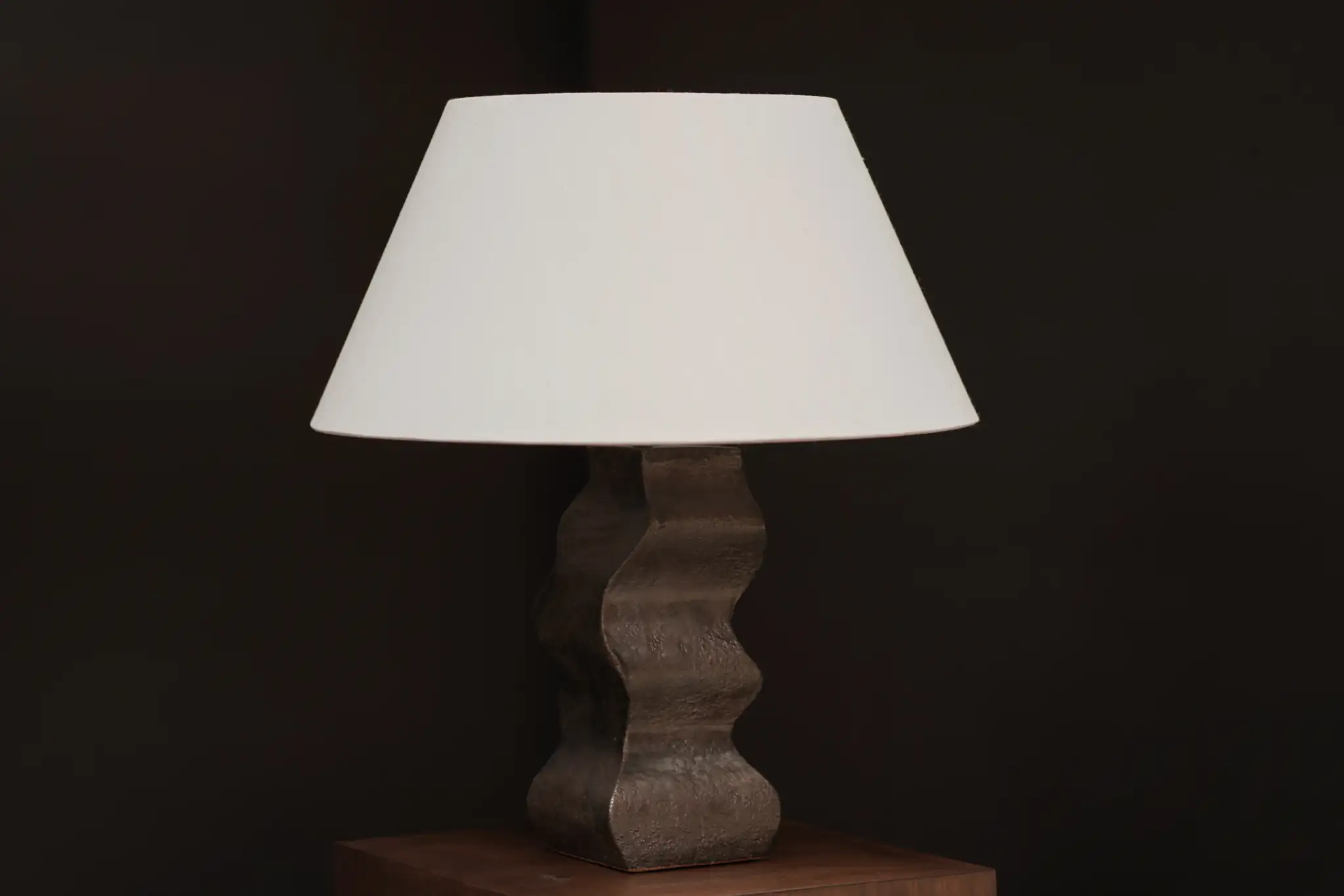 Three Wave Ceramic Lamp, Matte