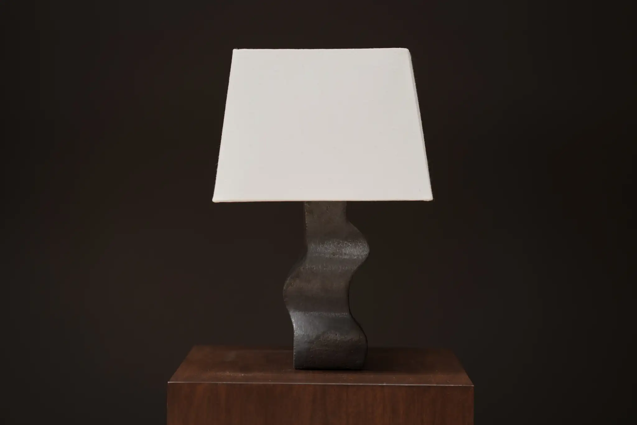 Wave Ceramic Lamp, Charcoal  