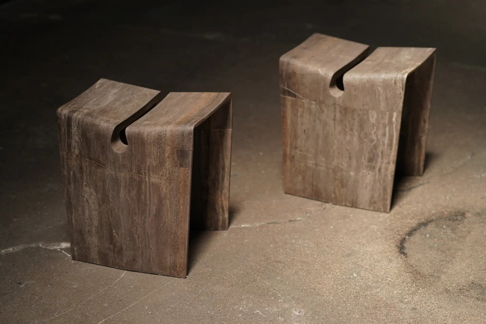 Varco Marble Stool, By Studio Balestra