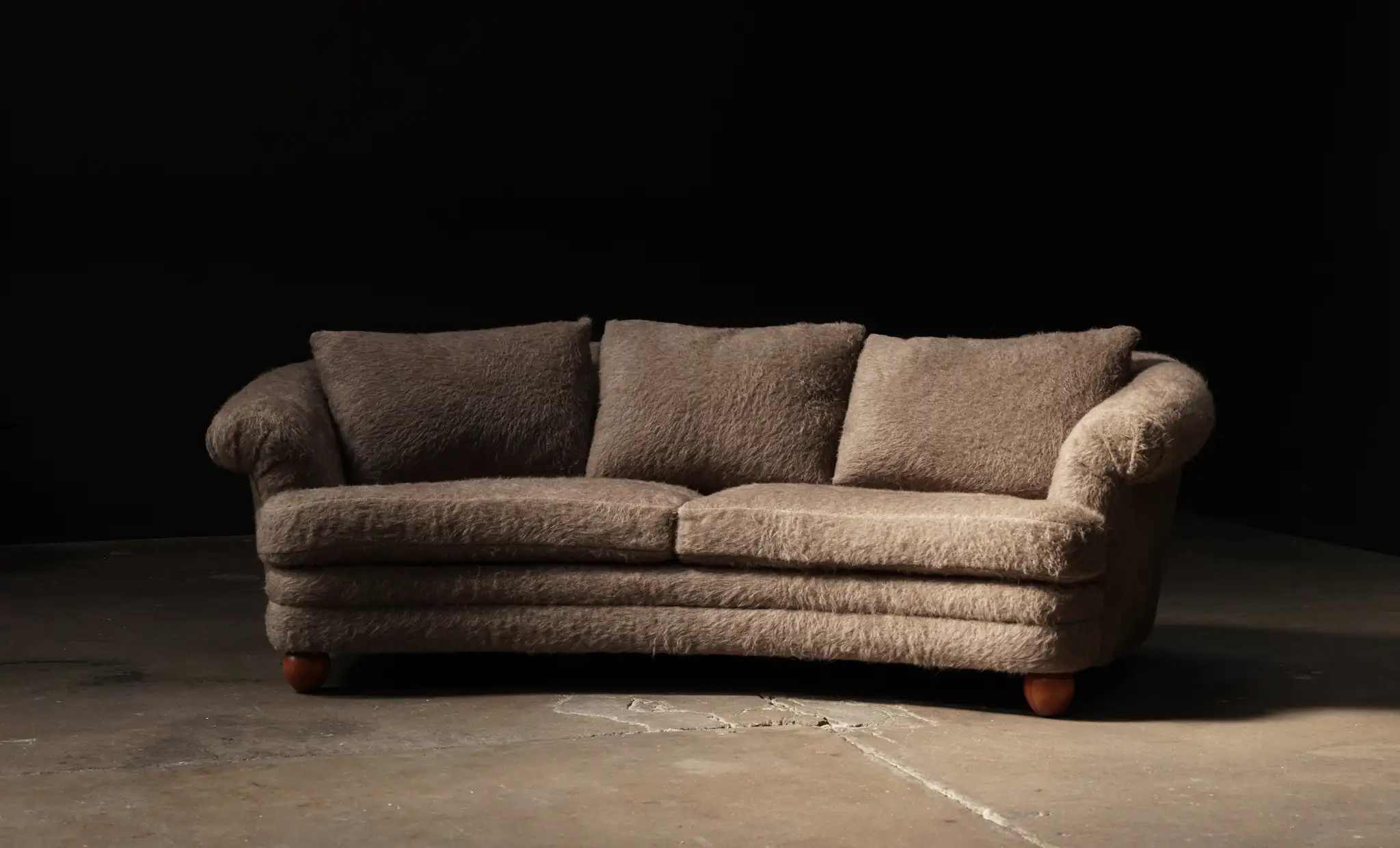 Wide Back Alpaca Sofa