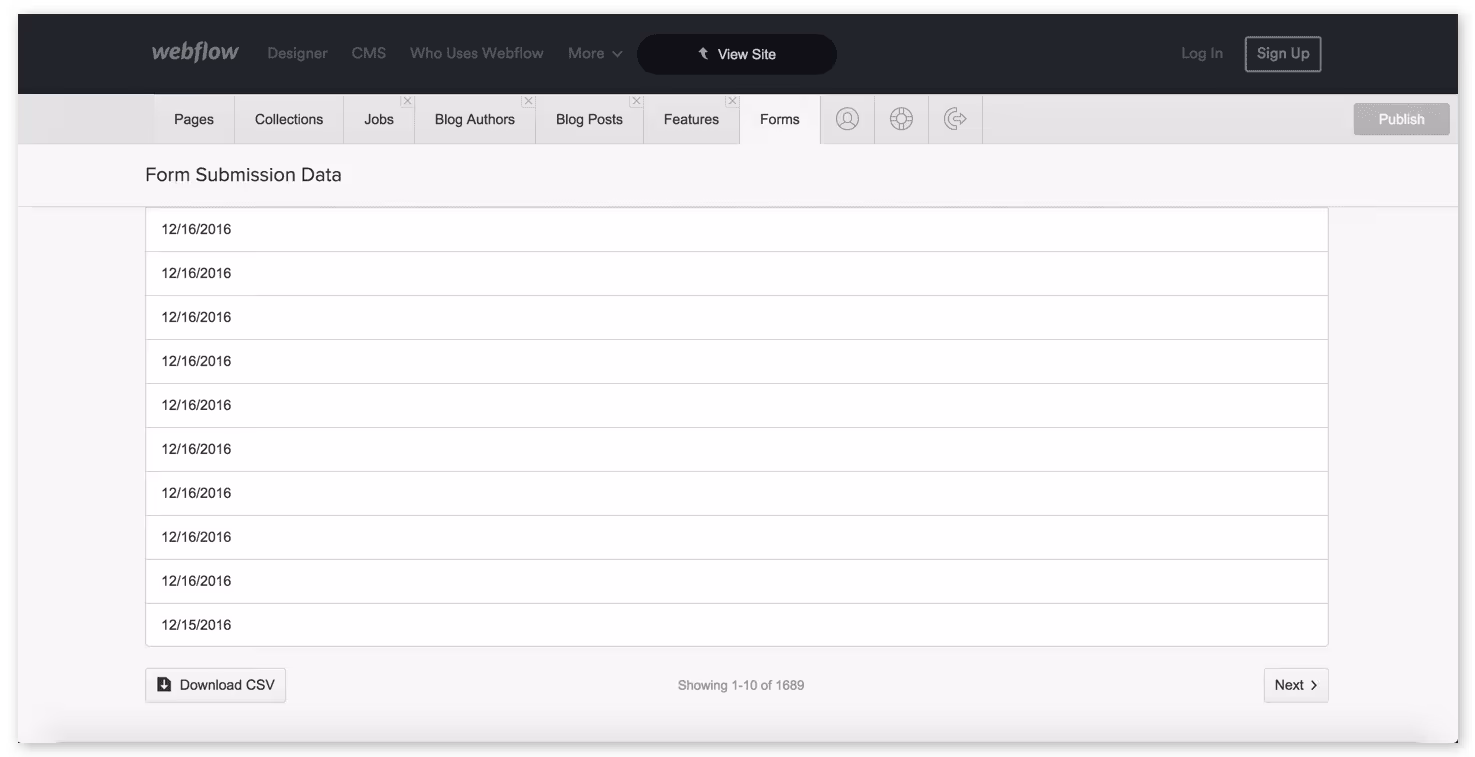 how to view forms tab