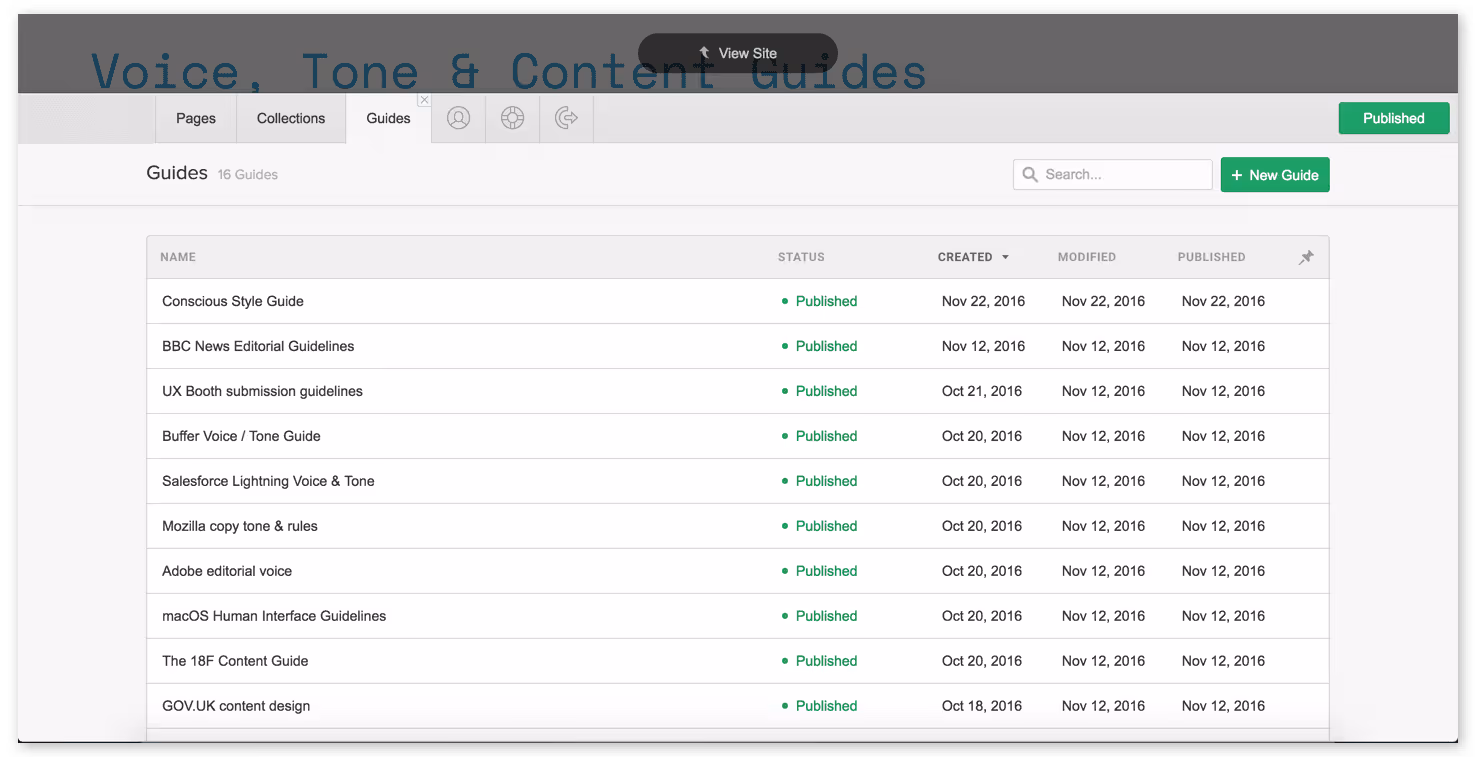How to view collection item list