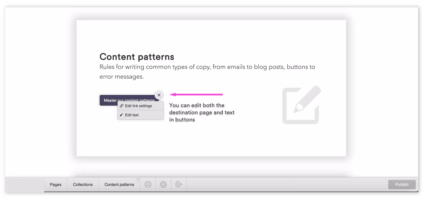 how to edit text destination
