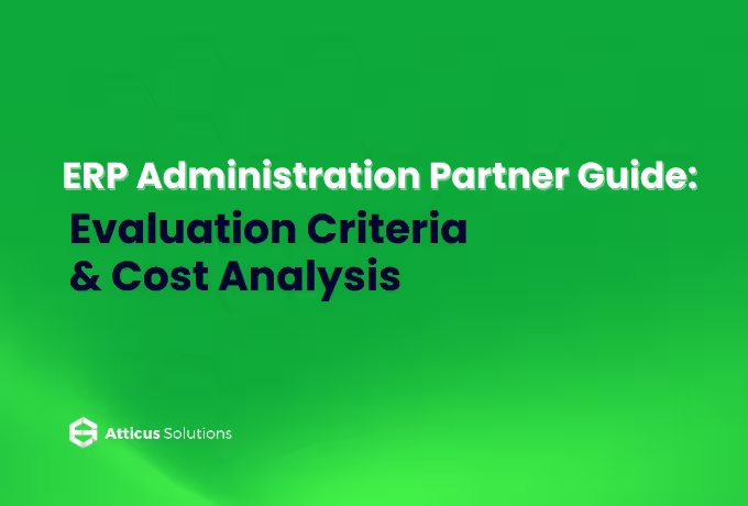 Two professional women on stairs examining a blue folder related to ERP Administration Partner Guide and cost analysis.