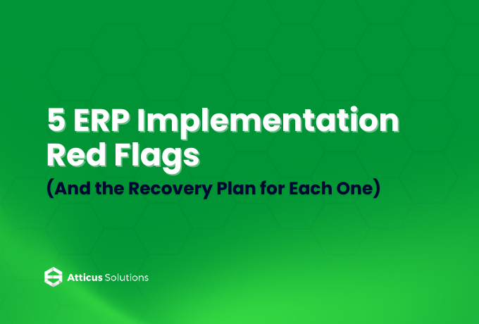 A person writes on sticky notes with a pencil, outlining ERP implementation red flags and recovery plans.
