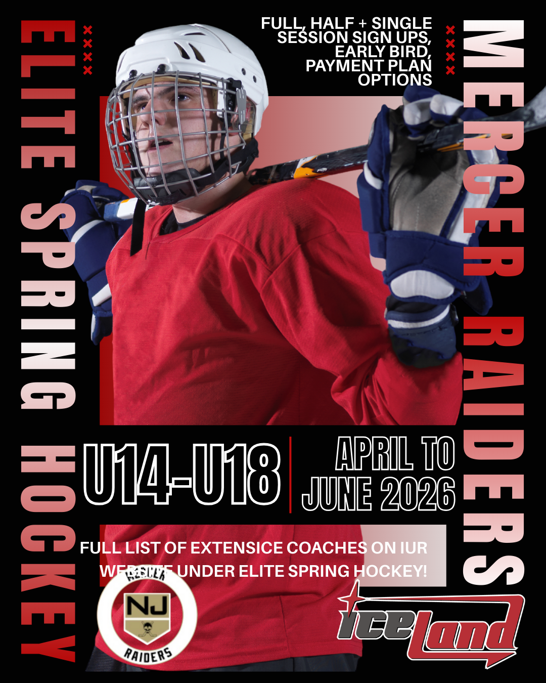 U14-U18 Mercer Raiders Elite Spring Hockey Program (2013-2008)