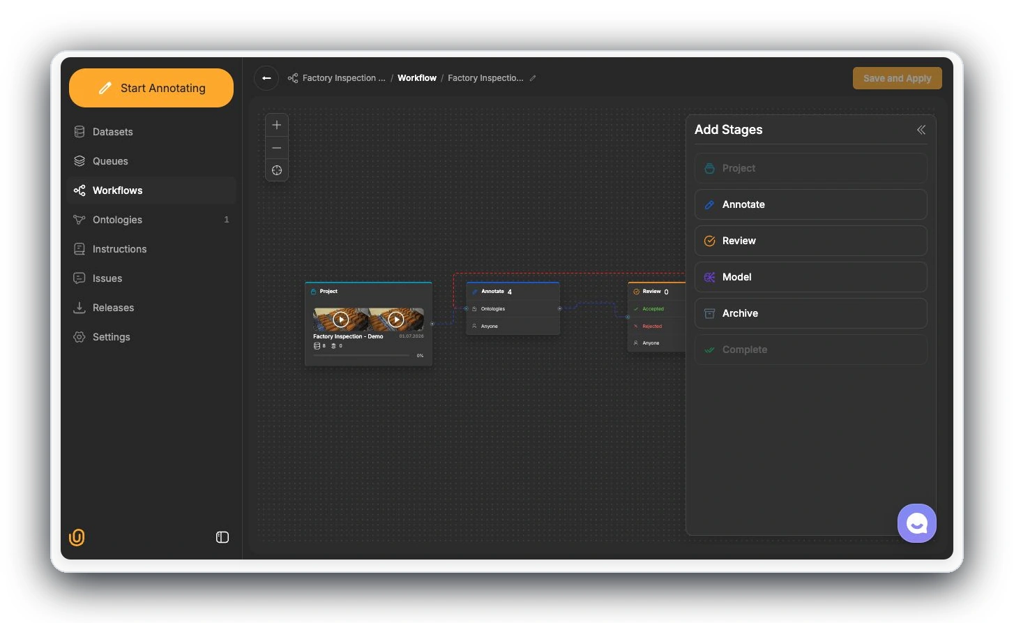 Unitlab workflow canvas for enterprise annotation quality and review operations