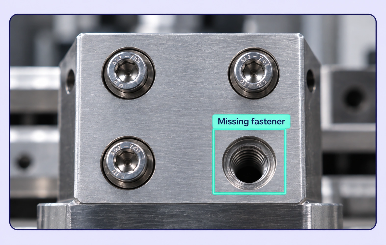 Missing Component Detection annotation example showing the source data and task-specific labels.