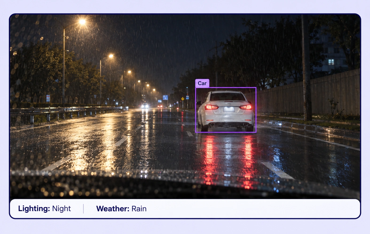 Challenging Scene Classification annotation example showing the source data and task-specific labels.