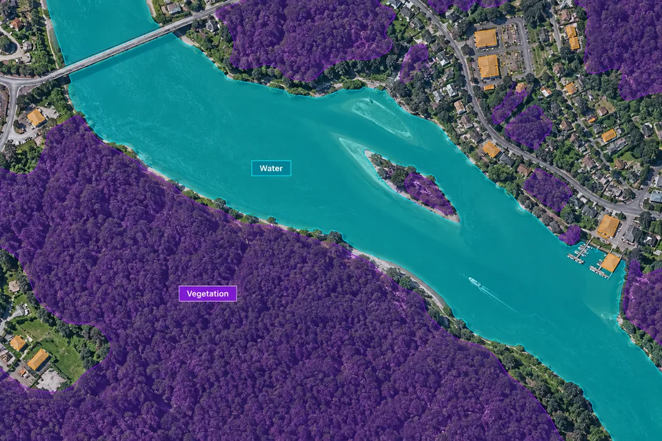 Satellite imagery with land-cover segmentation