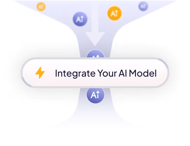 Custom AI models connected to the annotation workflow.