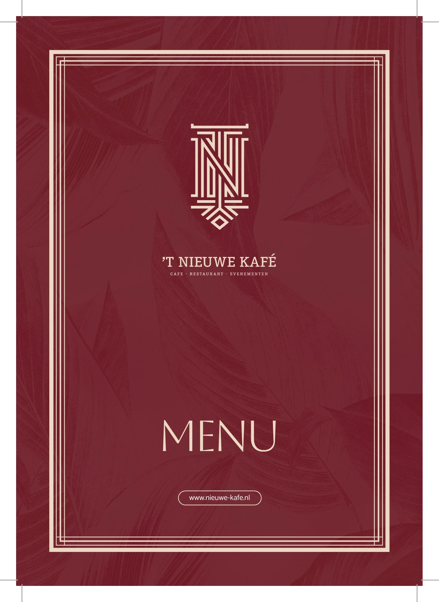 't Nieuwe Kafé menu cover