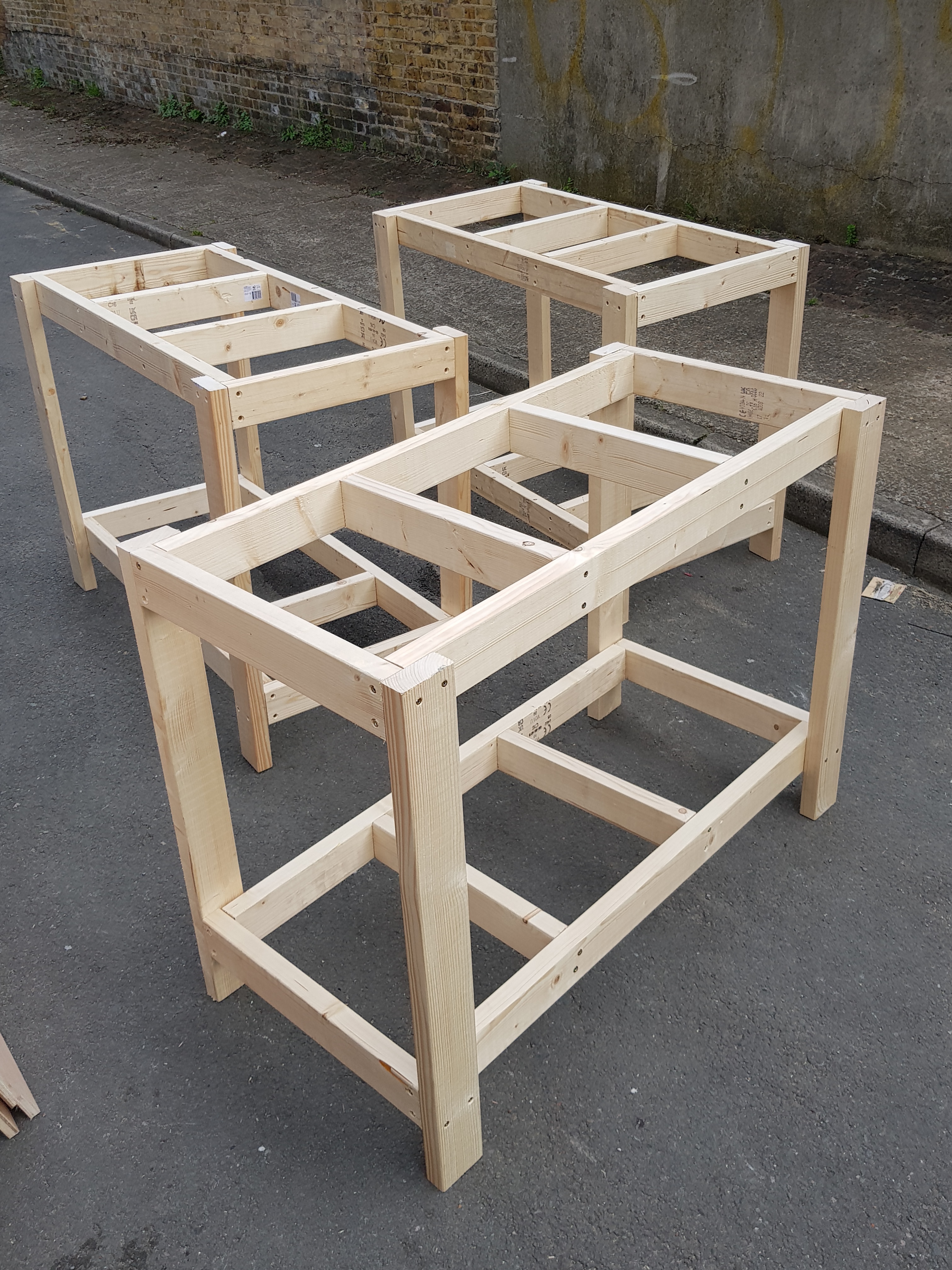 First workbench frames assembled.