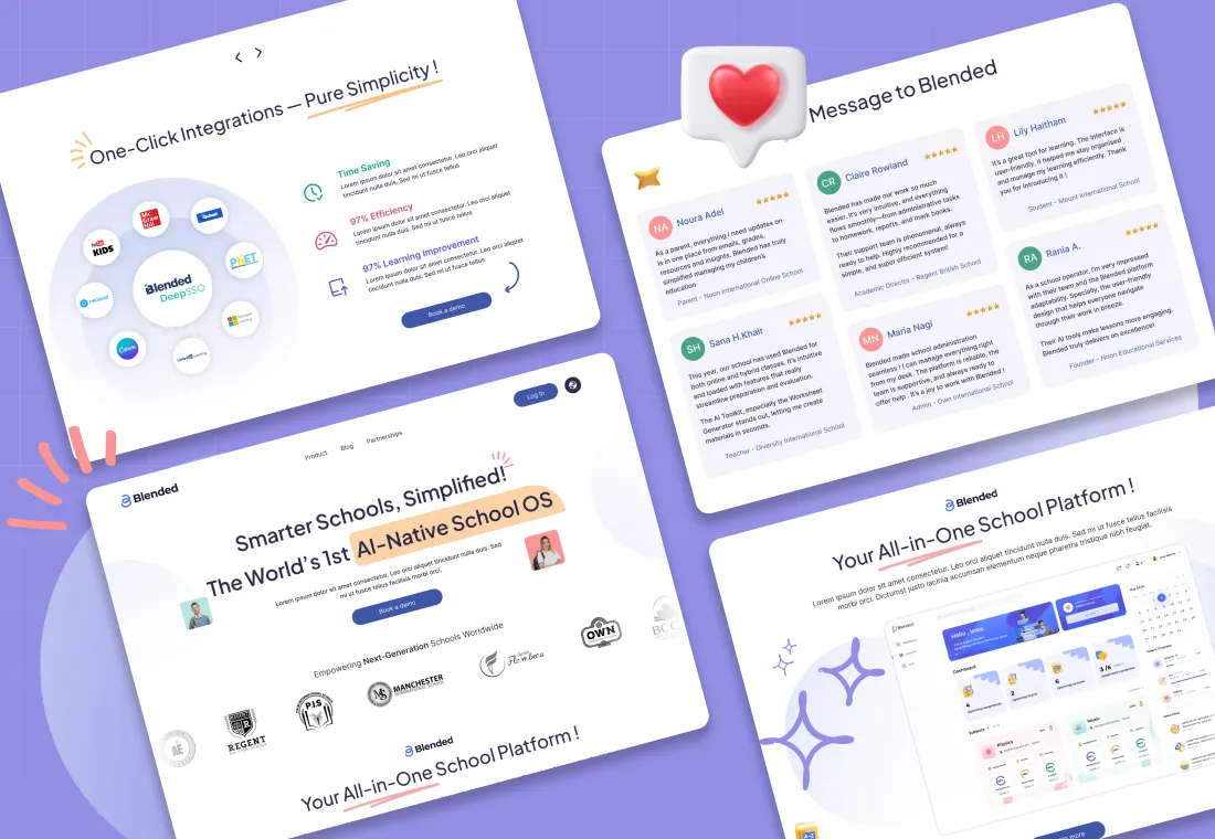 Moderan web sajt za brend i marketing agenciju Blended