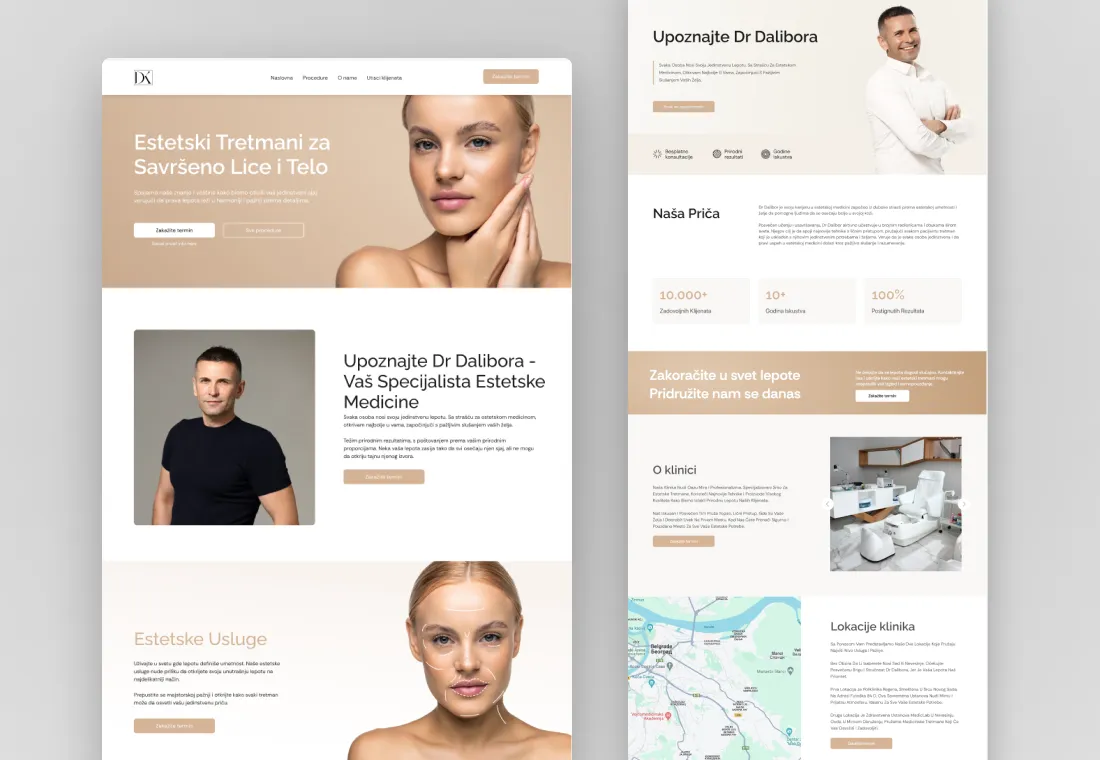 Korporativni web sajt za doktora i medicinskog stručnjaka Dr Dalibor Kovačević