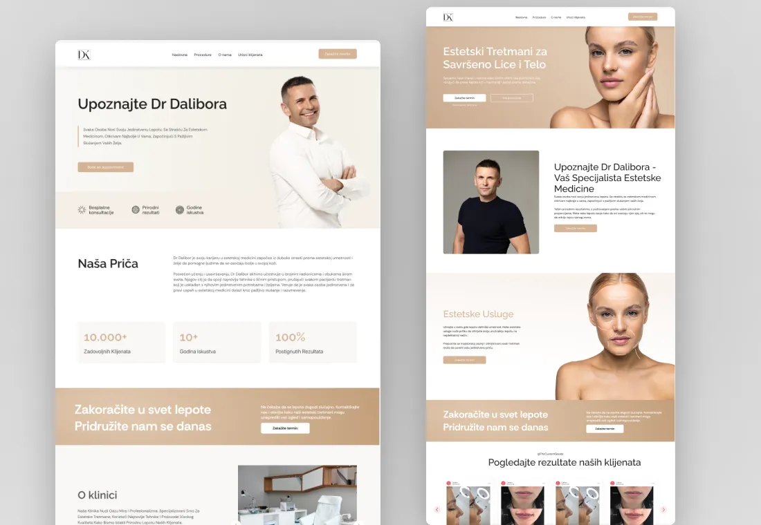 Korporativni web sajt za doktora i medicinskog stručnjaka Dr Dalibor Kovačević