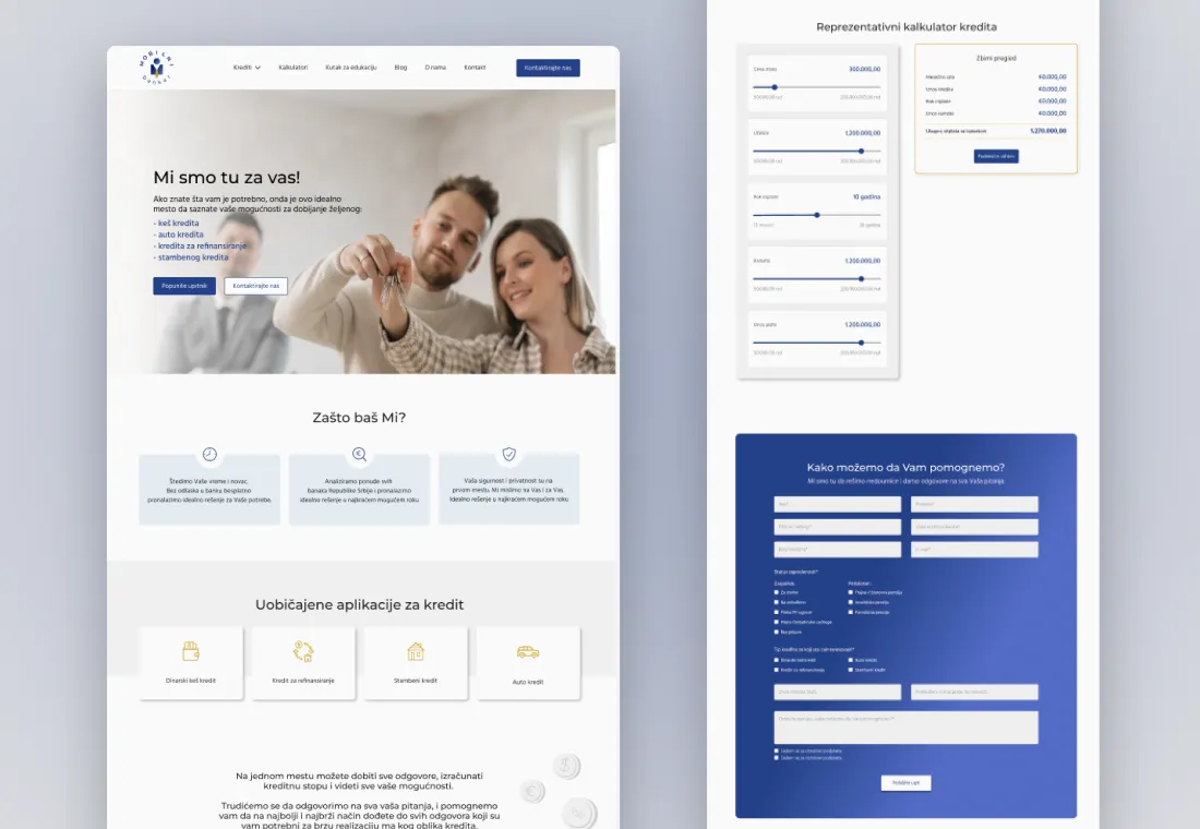 Profesionalni web sajt za fintech i mobilne bankarske usluge Mobilni bankar