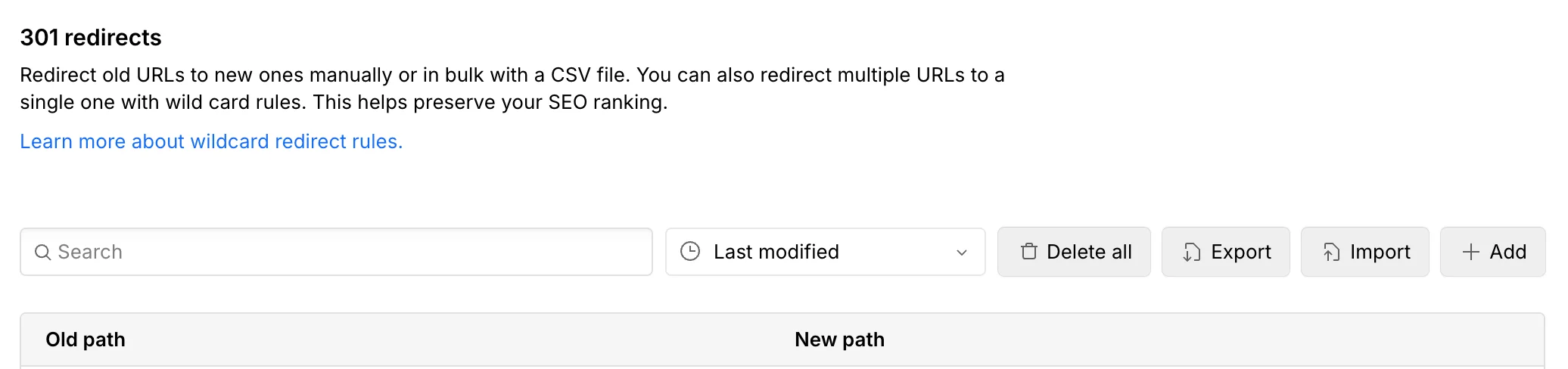9) Configurer les redirections 301