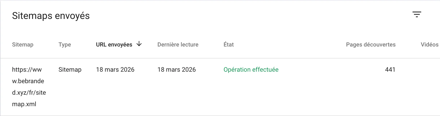 10) Soumettre le sitemap dans Google Search Console
