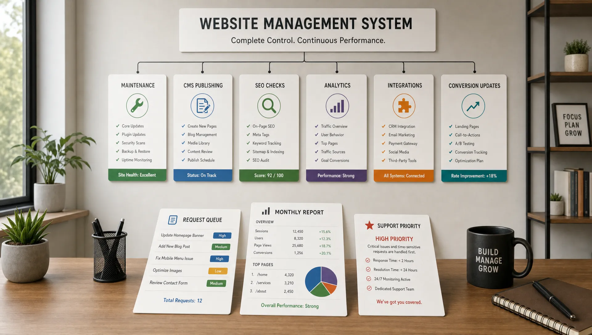 What website management packages should include