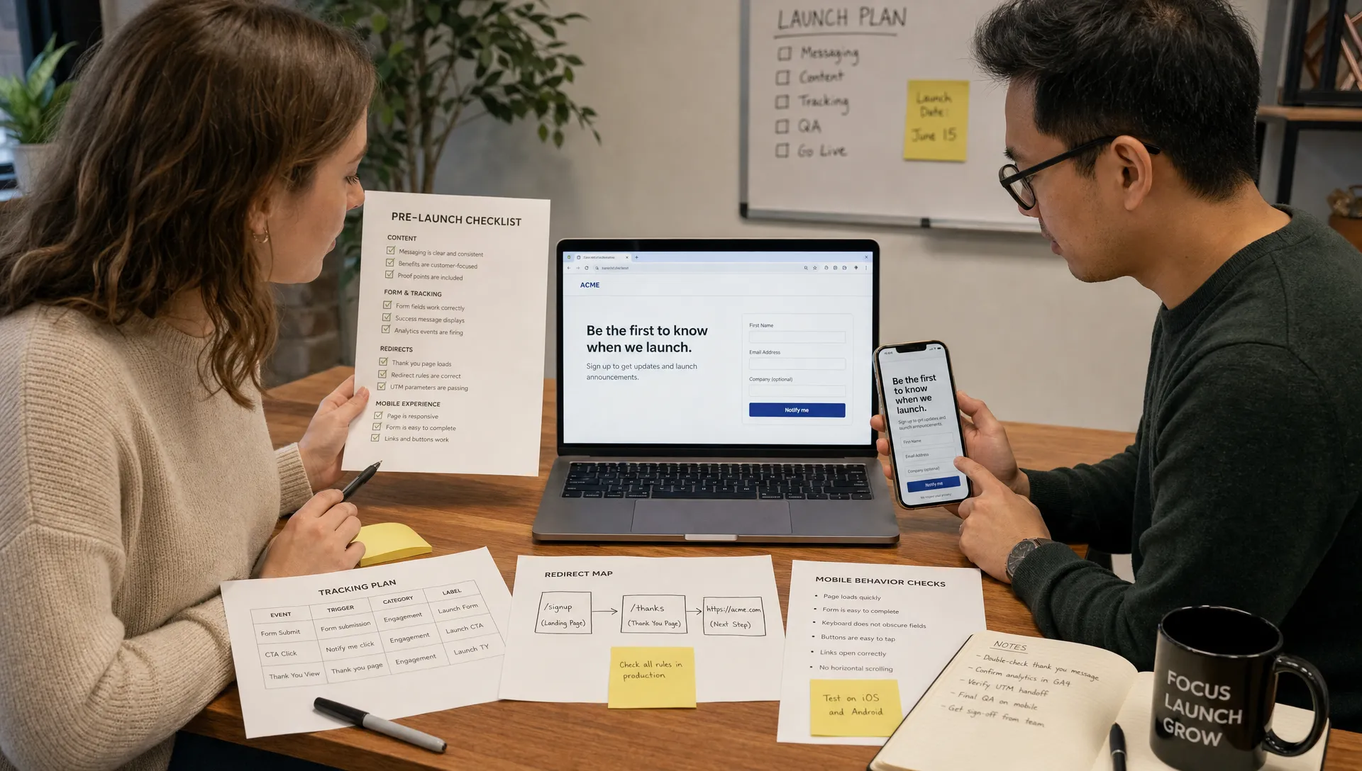 Webflow landing page QA before a paid campaign launch