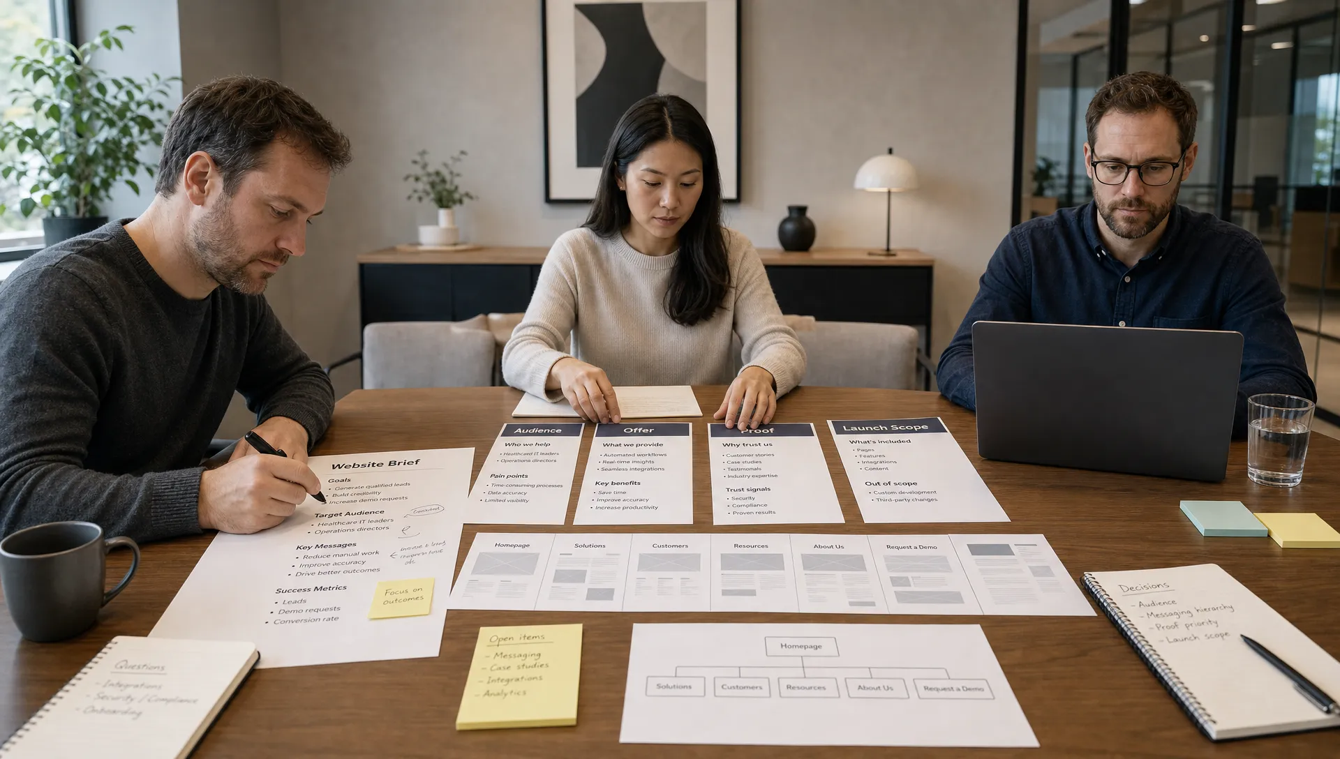 Web creation for B2B teams: start with these decisions