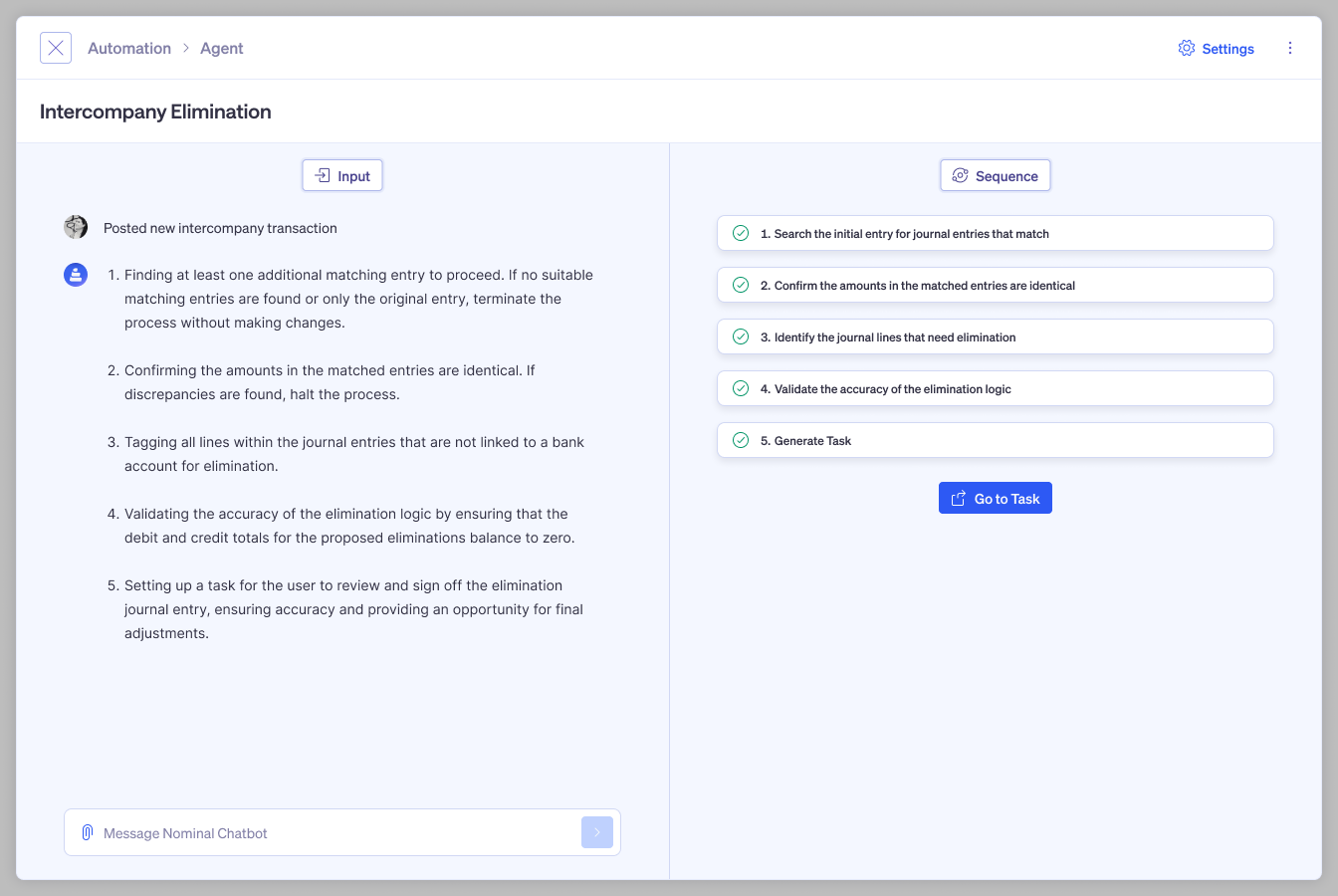 nominal's autonomous agents in execution