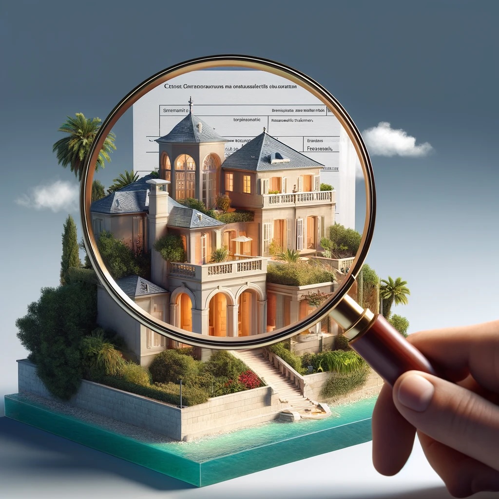 une villa d'ultra-luxe sur la Côte d'Azur derrière une loupe