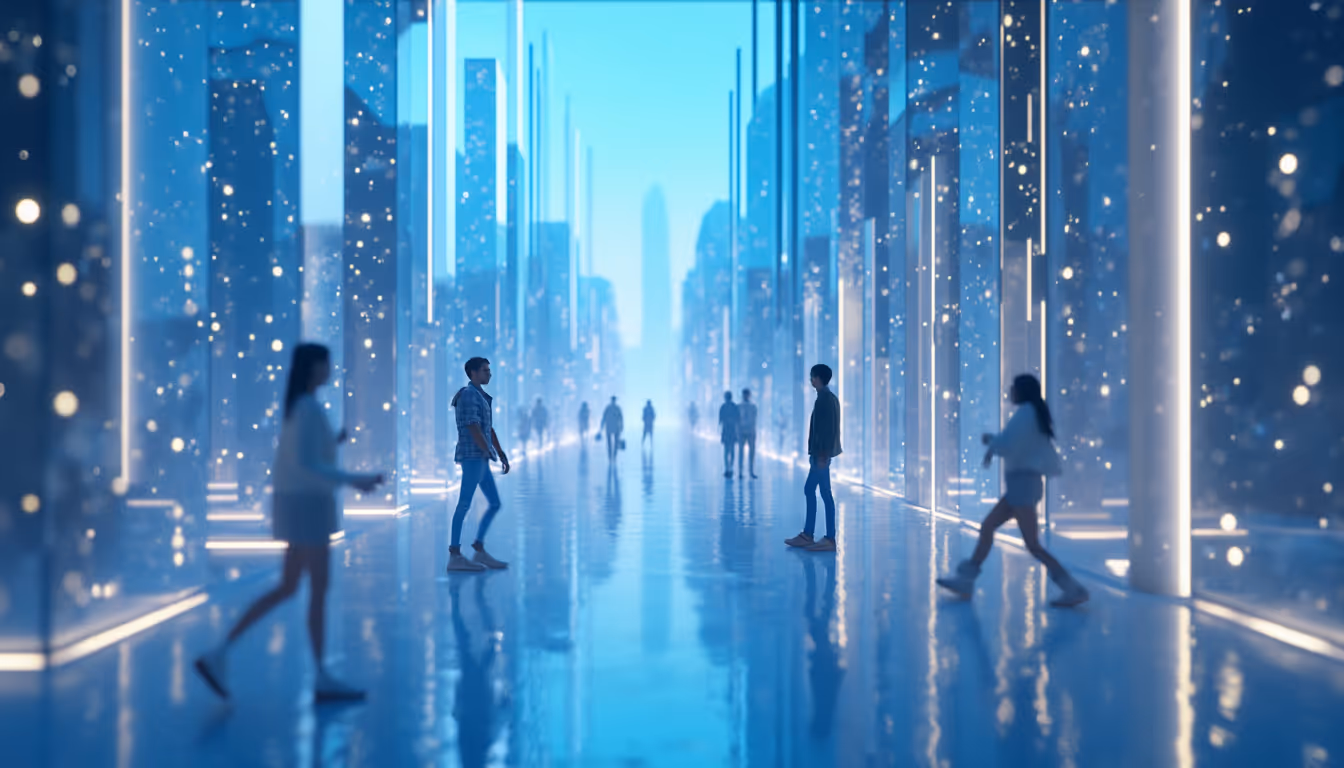 3D illustration of CSPR.fun token creation on the Casper blockchain, in a calm urban setting.