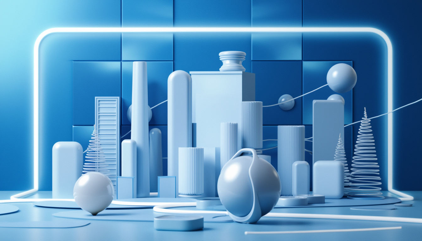 A 3D realistic illustration of crypto payment cards in a calm, futuristic urban setting.