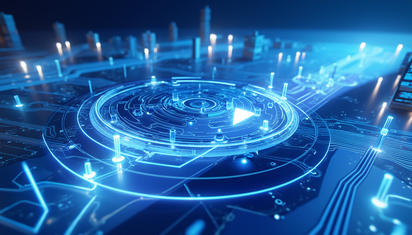 A 3D illustration of Aussivo's verification layer showcases blockchain's role in enhancing security.