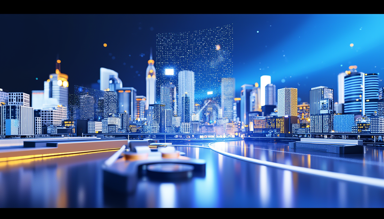 A 3D illustration depicting Digitap's $TAP token presale with a blue to white gradient background.