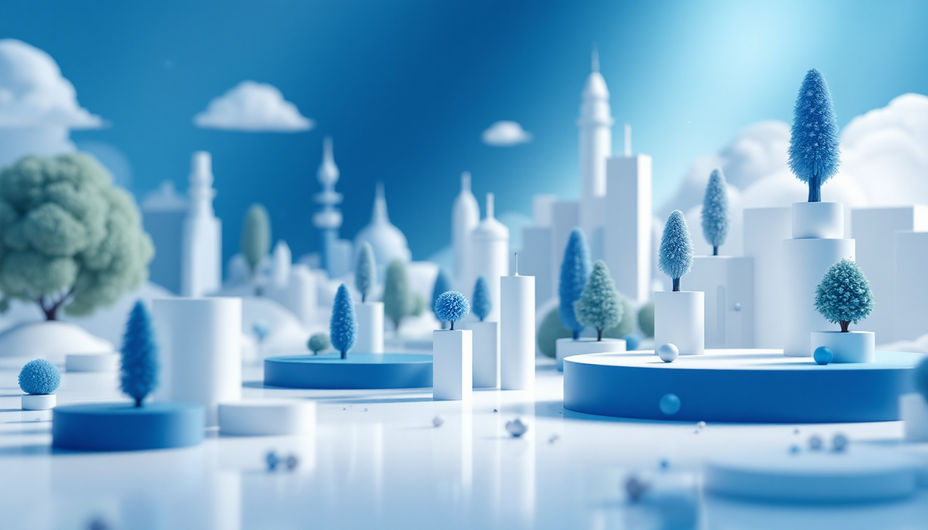 3D illustration depicting the WalletConnect Certified program in a calm, futuristic urban setting.